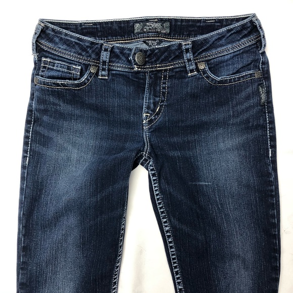 Silver Jeans • Slim Boot Tuesday Flap Jeans Sz 27 - Picture 4 of 12